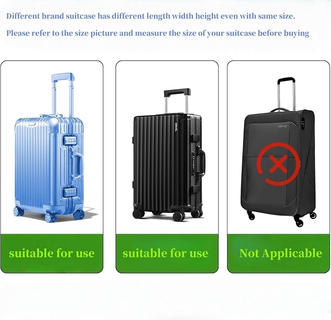 Luggage Cover Clear PVC Suitcase Cover Thick Transparent Waterproof Suitcase - Image 7