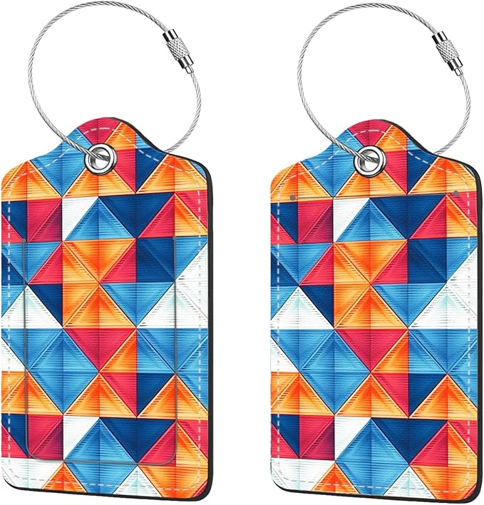 2 Pcs Luggage Tags for Suitcases, PU Leather Cruise Ship Luggage Tags by Anikathy