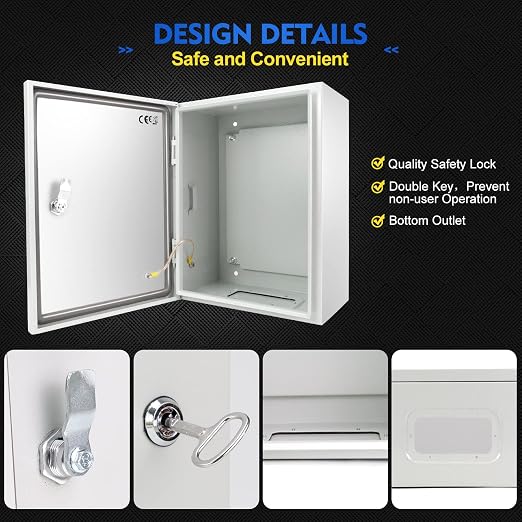 Tocretoare Outdoor Electrical Box, Steel Junction Box 20 x 16 x 8'', NEMA 4X - Image 7