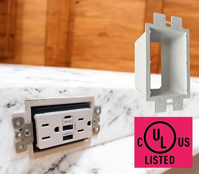 iMBAPrice BE1-25 Electrical Box Extender, 25 Pack | UL Listed, 1-Gang - Image 4