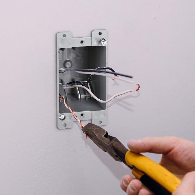 Newhouse Hardware 1-Gang PVC Old Work Electrical Outlet Box | 14 cu. in. - Image 4