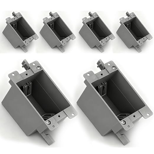 1 Gang Old Work Electrical Box, UL Listed Non-Metallic PVC Switch & Outlet Box by Wocloer