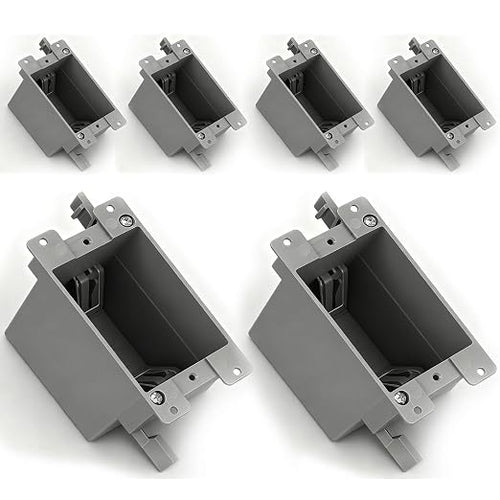 1 Gang Old Work Electrical Box, UL Listed Non-Metallic PVC Switch & Outlet Box by Wocloer