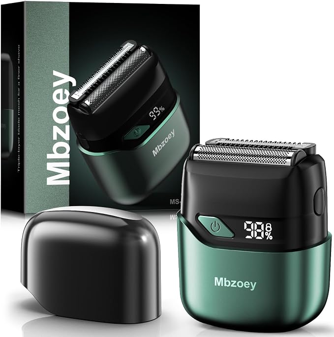 Electric Foil Shavers for Men, Mini Electric Razor, Compact Face Shaver by Mbzoey