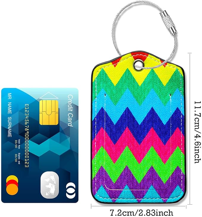 Luggage Tags for Suitcases-Colorful Luggage Tag 4 Pack - Image 4