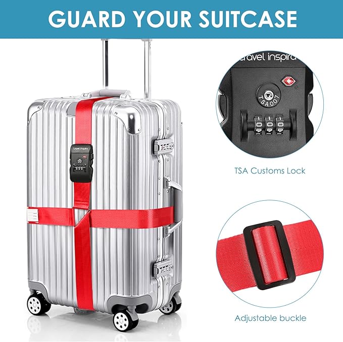Travel Inspira Luggage Straps for Suitcases - Image 2