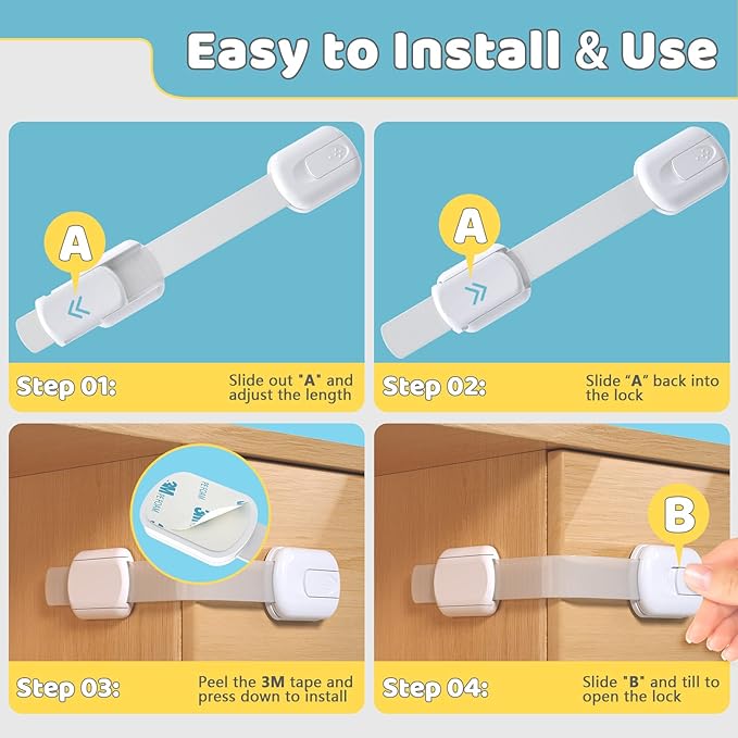 4our Kiddies Child Safety Cabinet Locks - Image 6