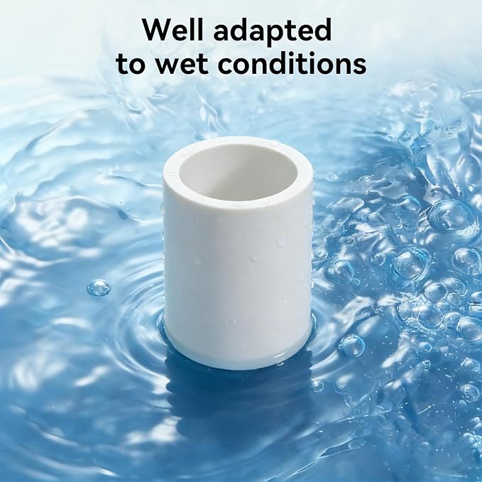 10Pack 1/2 Inch White PVC Pipe Coupling, Socket x Socket, Schedule 40 Heavy - Image 5