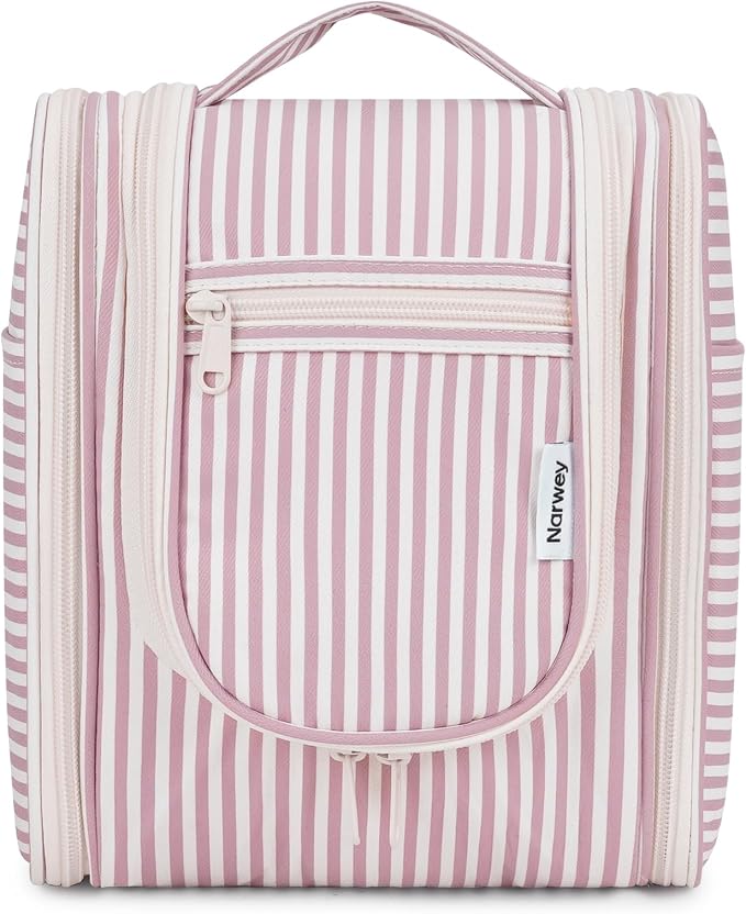 Narwey Small Striped Hanging Travel Toiletry Bag by Narwey