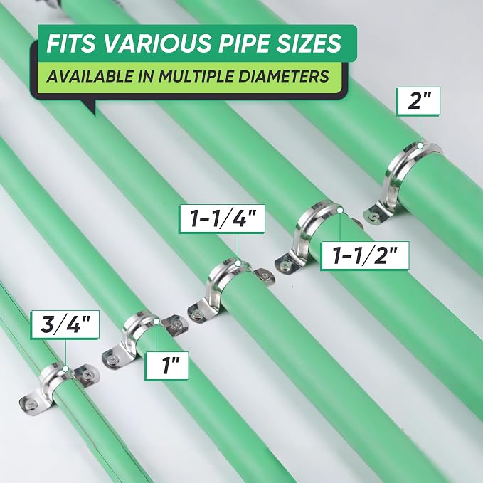 10PCS 3 inch Stainless Steel Conduit Clamps, Comes - Image 6