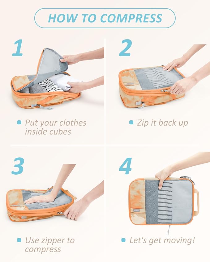 BAGSMART 6 Set /4 Set/2 Set Compression Packing Cubes - Image 7