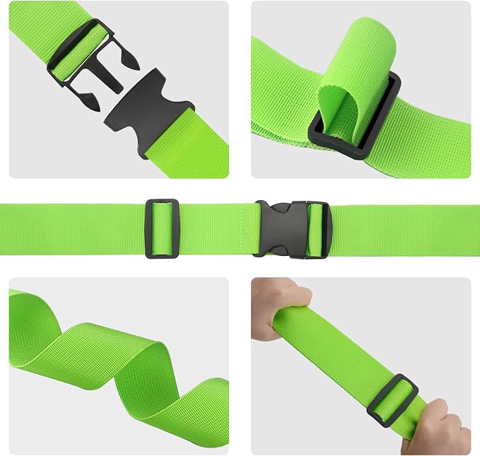 BILIONE 4 Pack Luggage Straps 79" Long Belts Keep Suitcase Secure While - Image 8