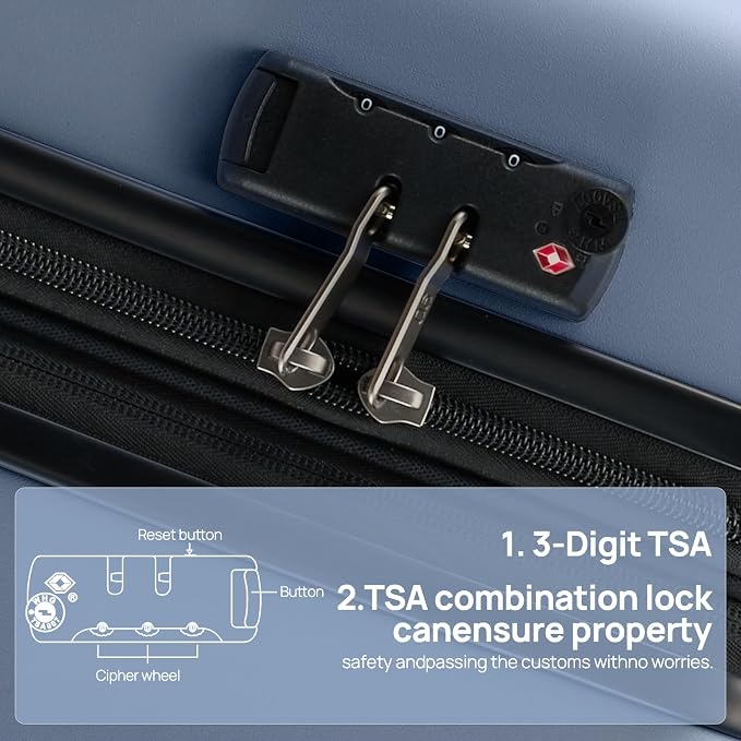 NINETYGO Medium Checked Luggage 24 Inch, Checking In Luggage - Image 4