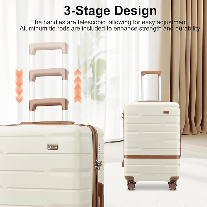 Carry on Luggage Sets with TSA Lock, 20 Inch Expandable Carry-on Suitcase with - Image 2