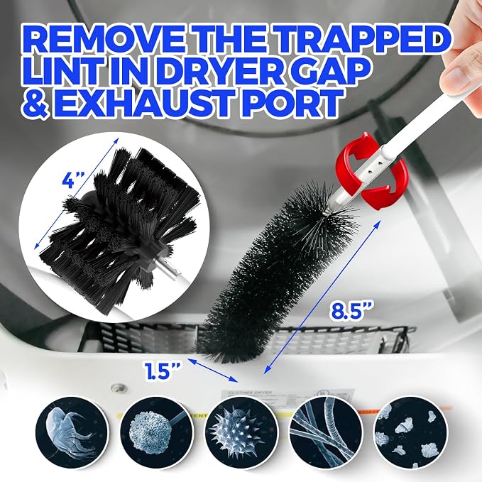 Holikme Dryer Vent Cleaner Kit - 40Ft Flexible Lint Brush - Image 4