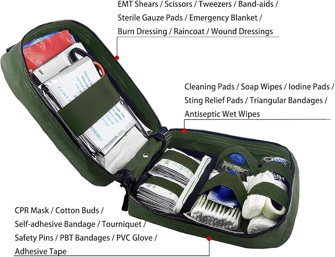 Carlebben EMT Pouch MOLLE Ifak Pouch Tactical MOLLE Medical First Aid Kit - Image 4