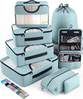 Veken 8 Set Packing Cubes for Travel Essentials, Suitcase Organizer Bags in 4 by Veken