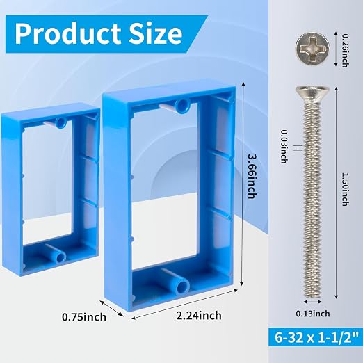 Single Gang Receptacle Outlet Box Extenders 3/4" - Image 3