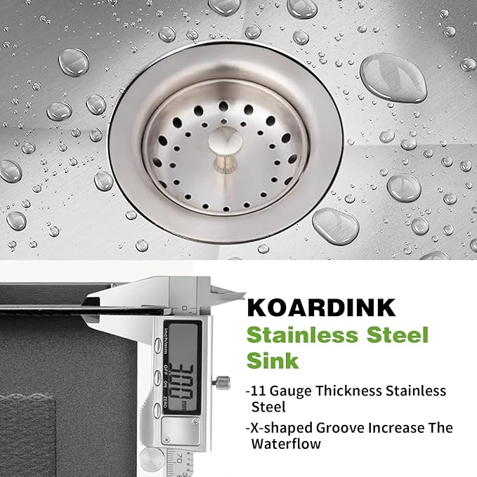 Kitchen And Bar Sink, 15x17 Inch Stainless Steel Drop In Kitchen Sink Modern - Image 5
