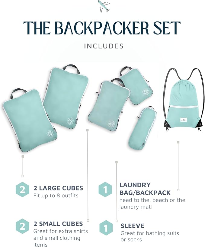 Extra Large Compression Packing Cube 6 Piece Set - Image 8