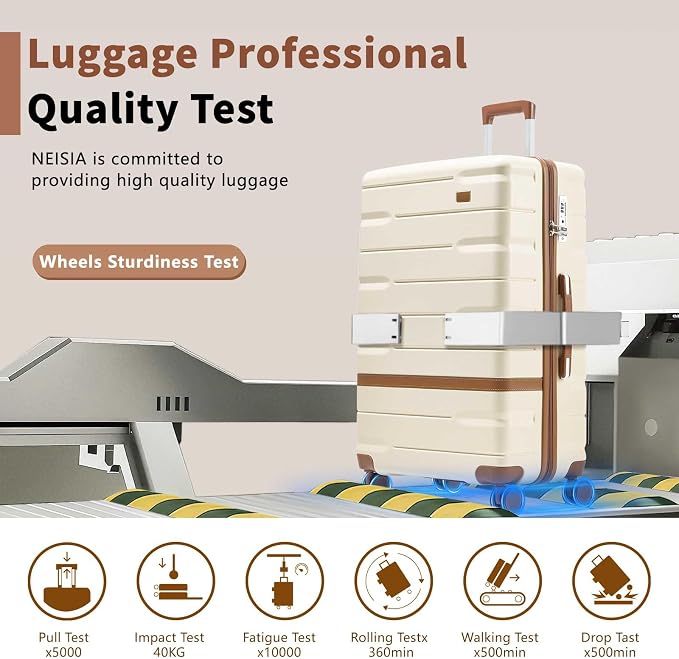 Luggage Sets 3 Piece with TSA Lock Hardside PC+ABS Carry On Suitcase with - Image 5