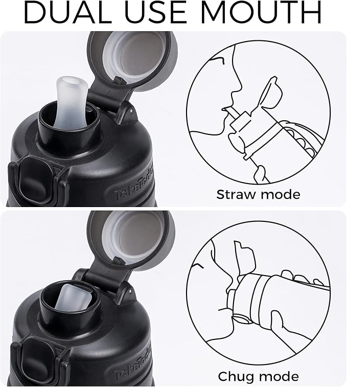 TakeToday Collapsible Water Bottles 20oz, Leak Proof, Foldable Silicone Travel - Image 3