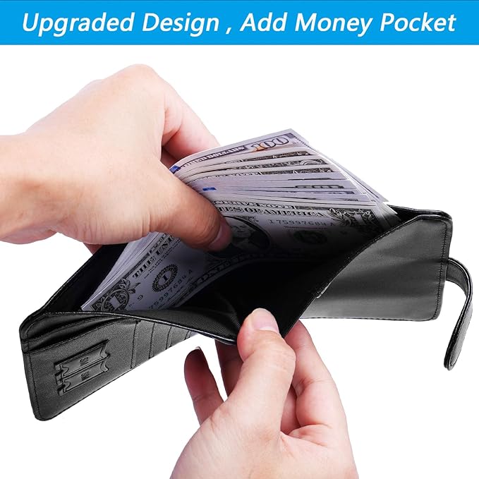 Airtag Passport Holder Cover Wallet RFID Blocking Leather Case Travel - Image 4