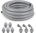 2 25ft Liquid-Tight Conduit and Connector Kit, Flexible Non Metallic Liquid by HoserememberElecoman