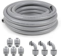 3/4inch 25ft Liquid-Tight Conduit and Connector Kit, Flexible Non-Metallic by HoserememberElecoman