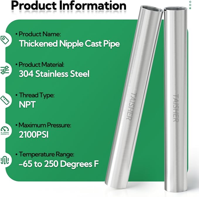 1pcs Thickened Nipple Cast Pipe 3/4" NPT Female - Image 3