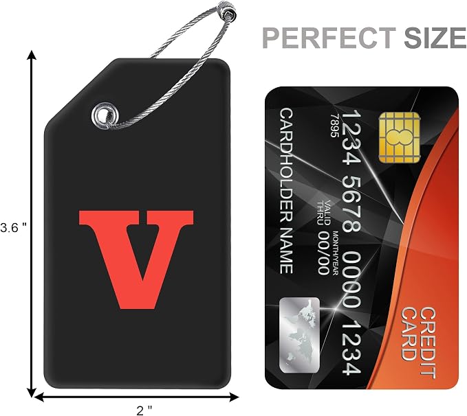 8 Pcs Luggage Tags for Suitcases, 26 Initial Letter Travel Luggage Baggage - Image 4