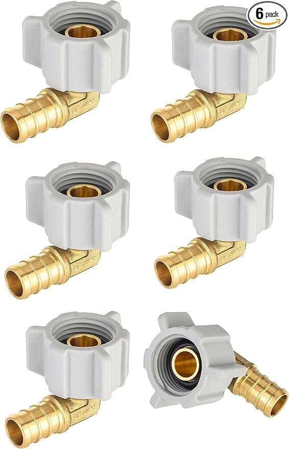EFIELD 1/2" Pex x 1/2" Female NPT Swivel Elbow | Brass Barb Crimp Fittings by EFIELDPEXTUBING