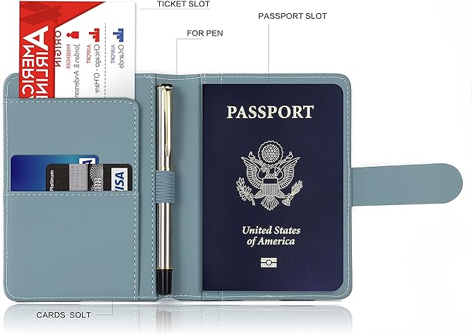 Melsbrinna Premium Leather Passport Holder Covers Case, Waterproof Rfid - Image 3