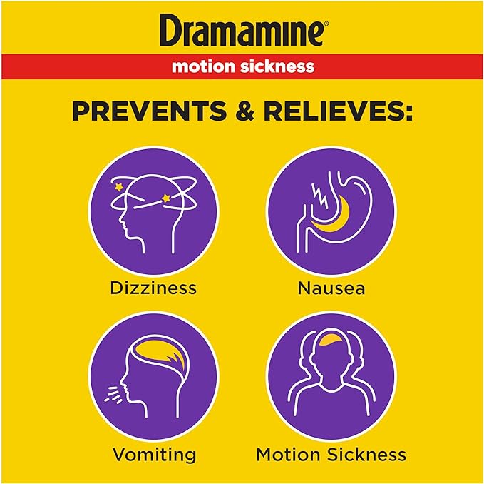 Dramamine Chewable Less Drowsy, Motion Sickness Relief, Raspberry Cream Flavor - Image 3