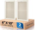 6" x 10" Floor Register Vent Covers 2-Pack, Cream White by VENTYUN