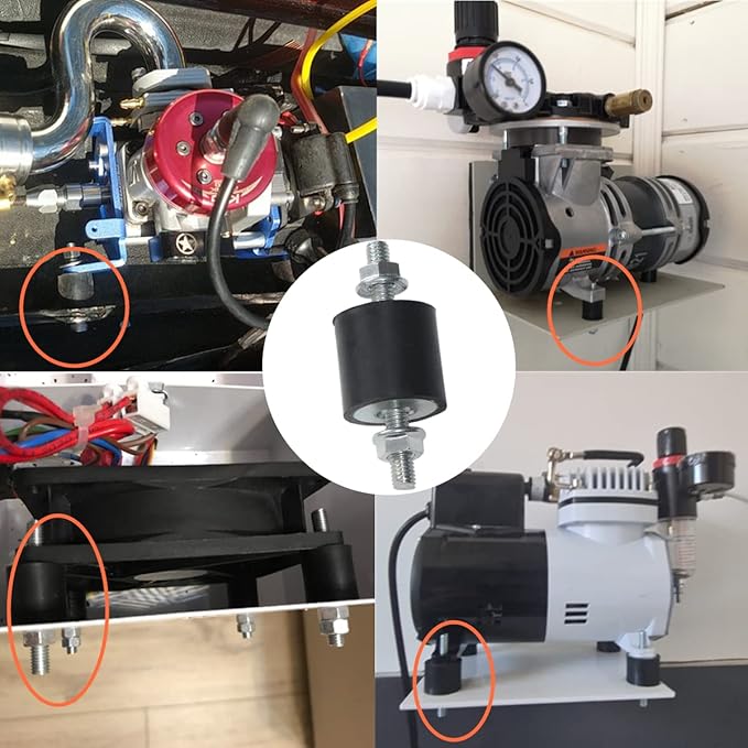 4pcs 25 x 25mm Rubber Mounts Rubber Vibration Isolator Mounts Shock Absorber - Image 4