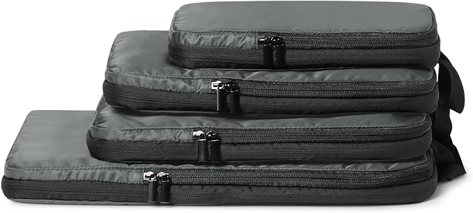 Amazon Essentials Ultralight Compression Packing Cubes Packing Organizer Grey by AmazonEssentials