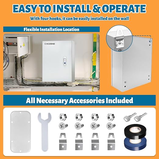Electrical Junction Box 24x16x10, NEMA 4X IP66 Steel Enclosure Box | 1.5mm steel - Image 4