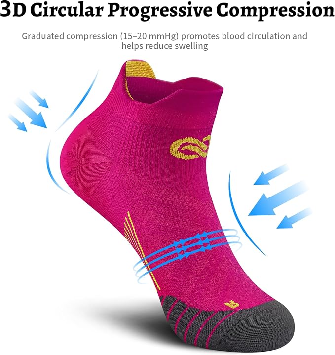 PAPLUS Ankle Compression Sock for Men and Women 2/4/6 Pairs, Low Cut - Image 3