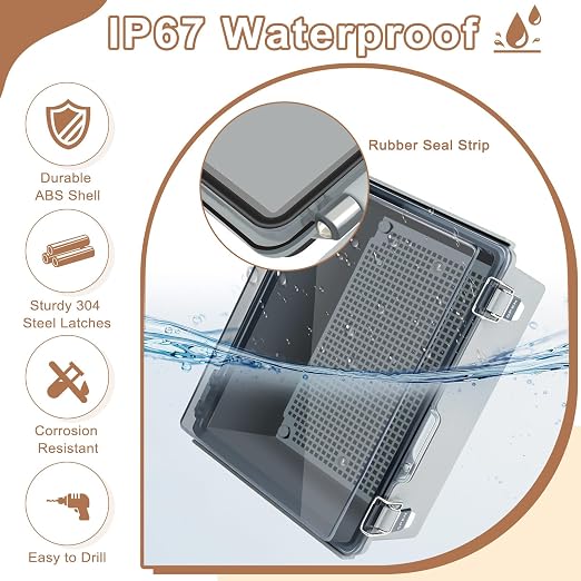 Outdoor Electrical Box Waterproof, Junction Box IP67 ABS Plastic Enclosure | - Image 2