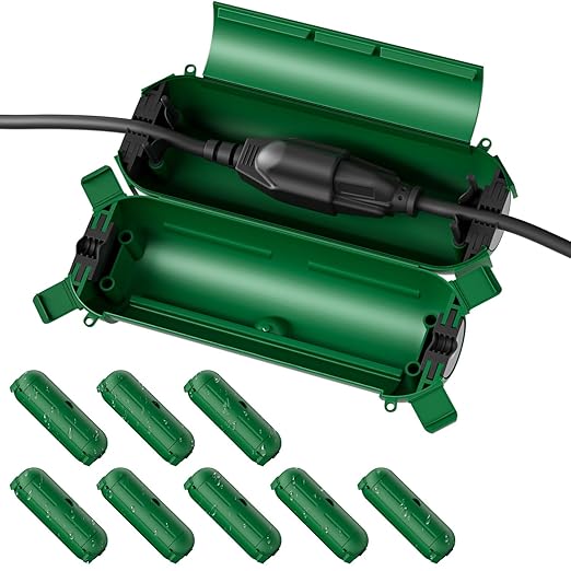 9 Pack Outdoor Waterproof Extension Cord Safety Cover, by FLEMOON