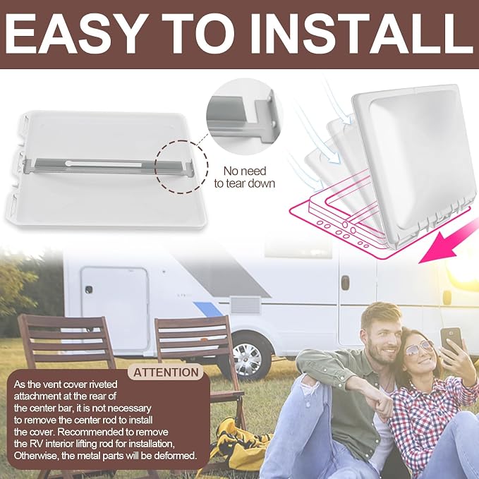 Wadoy 13" x 13" RV Vent Cover/Lid Compatible - Image 5