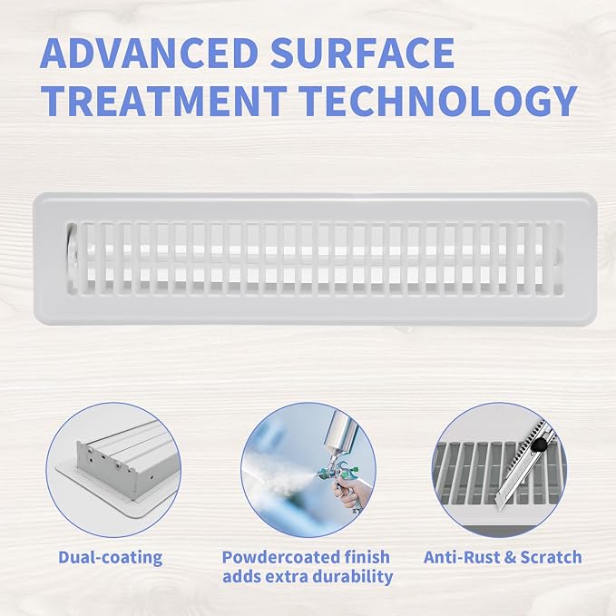 Howeall 2x14 Inch Floor Register 2 Pack - Image 3