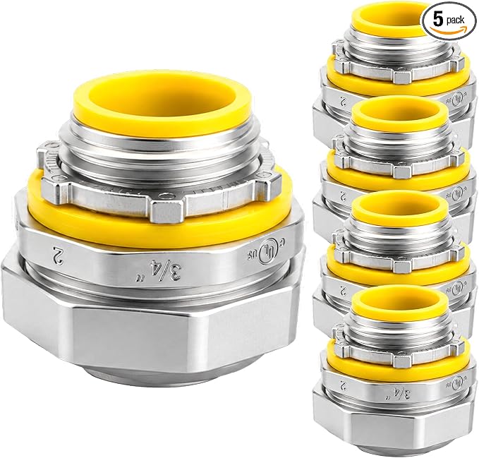 3/4" Liquid Tight Connector Straight, corrosion resistant, UL 514B, watertight by AIRTAK