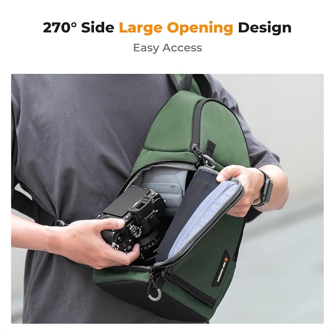 K&F Concept Camera Sling Bag Crossbody Bag Camera Shoulder Backpack - Image 2