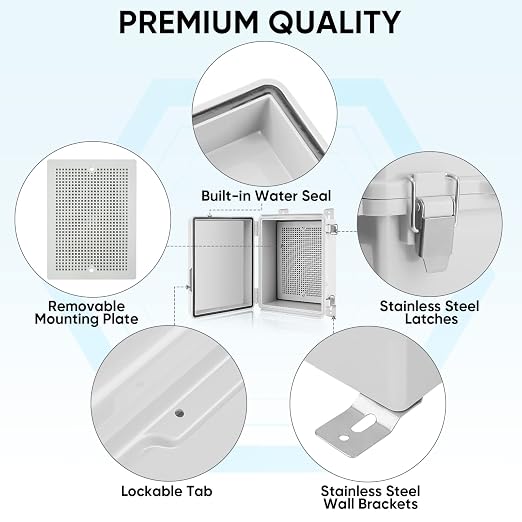 TICONN Outdoor Electrical Box Waterproof, ABS IP67 Junction Box Enclosure | - Image 5