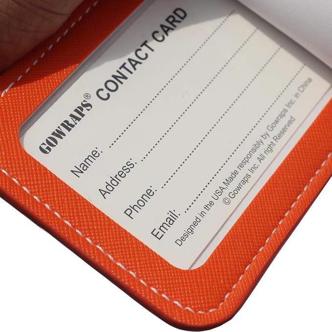 Luggage Tags for Suitcases-Leather Luggage Tag 4 Pack - Image 3