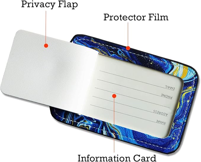 Luggage Tags for Suitcases-Personalized Luggage Tag 4 Pack - Image 3