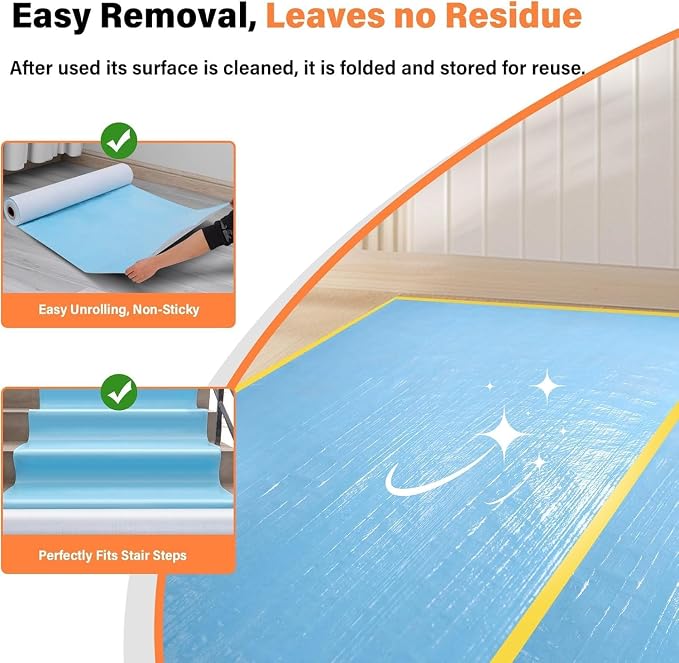 Temporary Floor Protection for Construction, Renovation, Protector Film for - Image 7