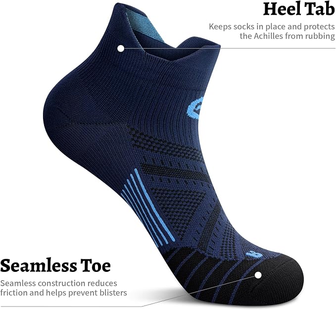 PAPLUS Ankle Compression Sock for Men and Women 2/4/6 Pairs, Low Cut - Image 6